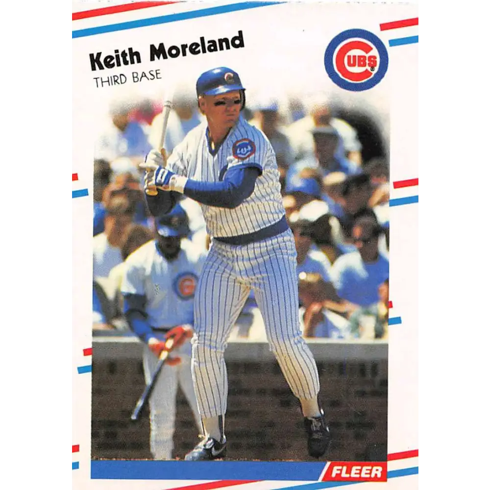 1988 Fleer #425b Keith Moreland EX Excellent Chicago Cubs Baseball Card  Image 1