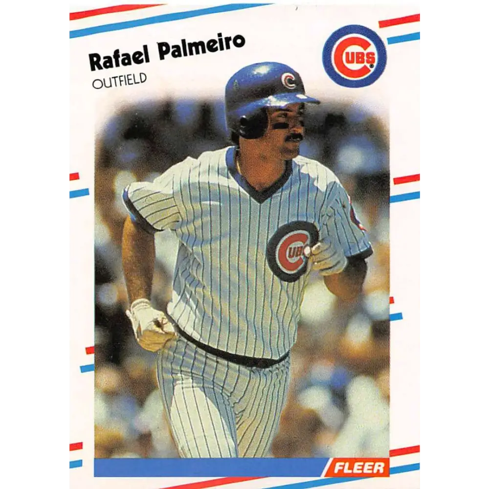 1988 Fleer #429 Rafael Palmeiro EX Excellent Chicago Cubs Baseball Card  Image 1