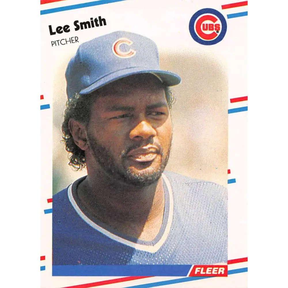 1988 Fleer #433 Lee Smith EX Excellent Chicago Cubs Baseball Card  Image 1