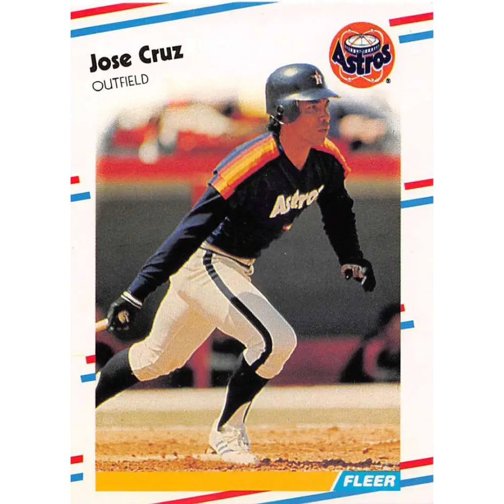 1988 Fleer #443 Jose Cruz EX Excellent Houston Astros Baseball Card  Image 1