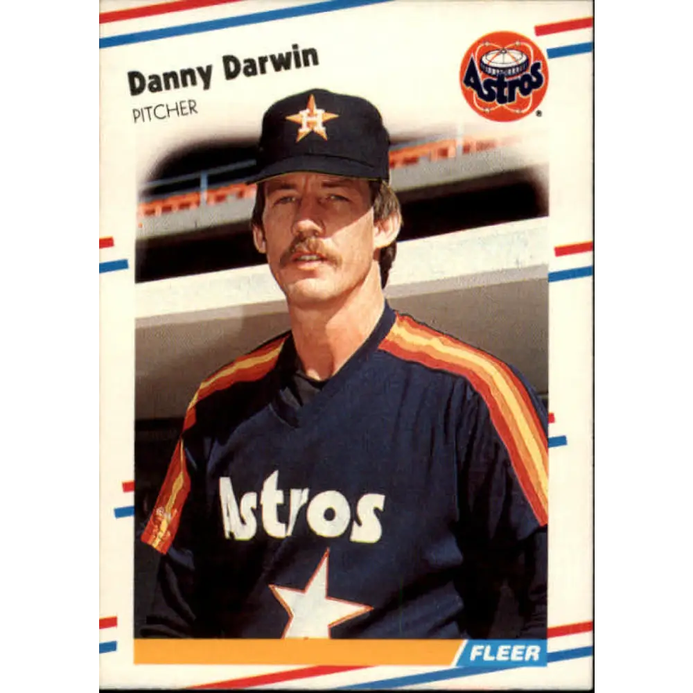 1988 Fleer #444 Danny Darwin EX Excellent Houston Astros Baseball Card  Image 1