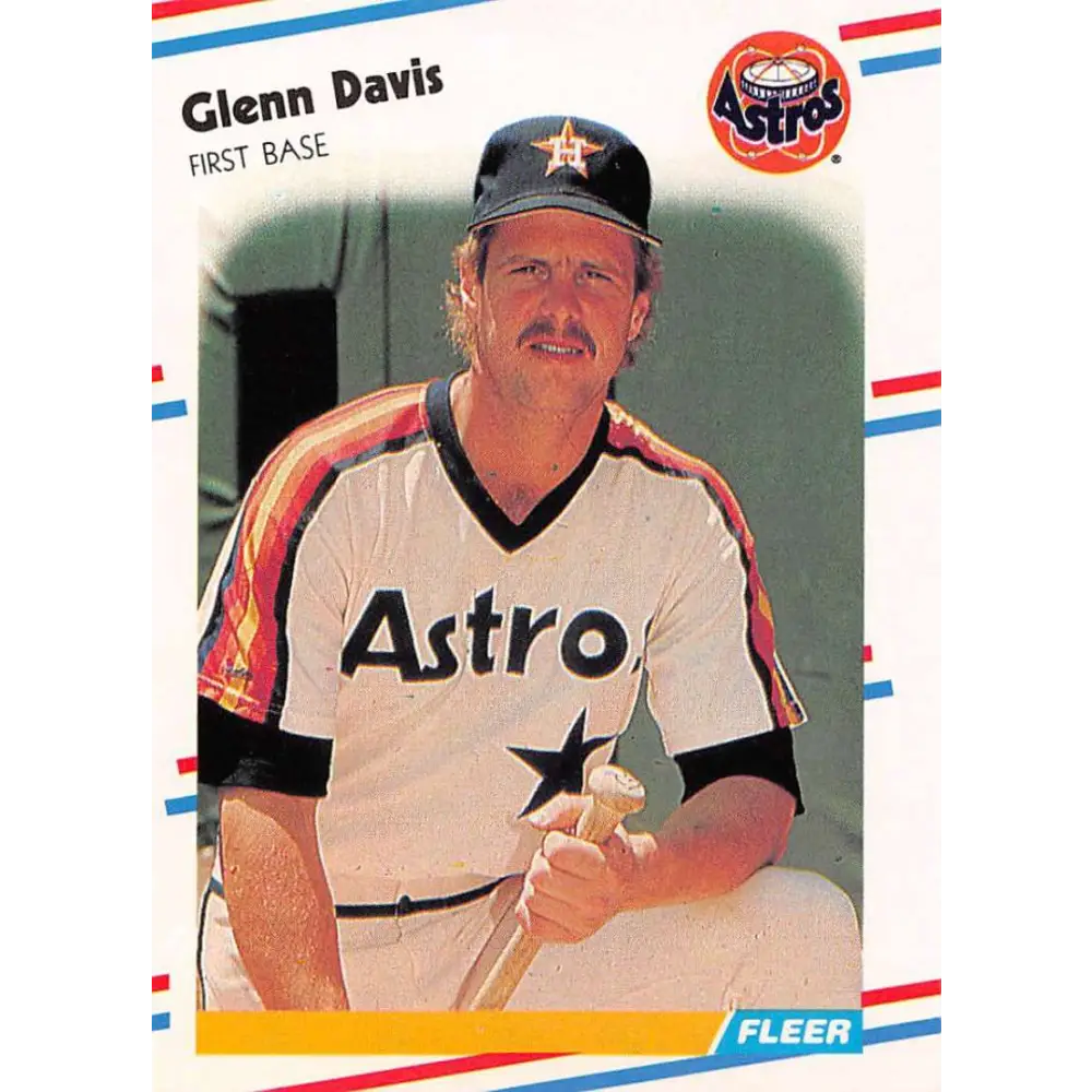 1988 Fleer #445 Glenn Davis EX Excellent Houston Astros Baseball Card  Image 1