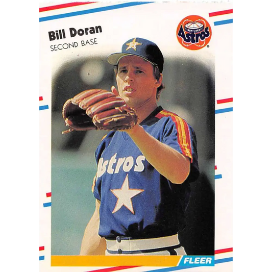 1988 Fleer #447 Bill Doran EX Excellent Houston Astros Baseball Card  Image 1