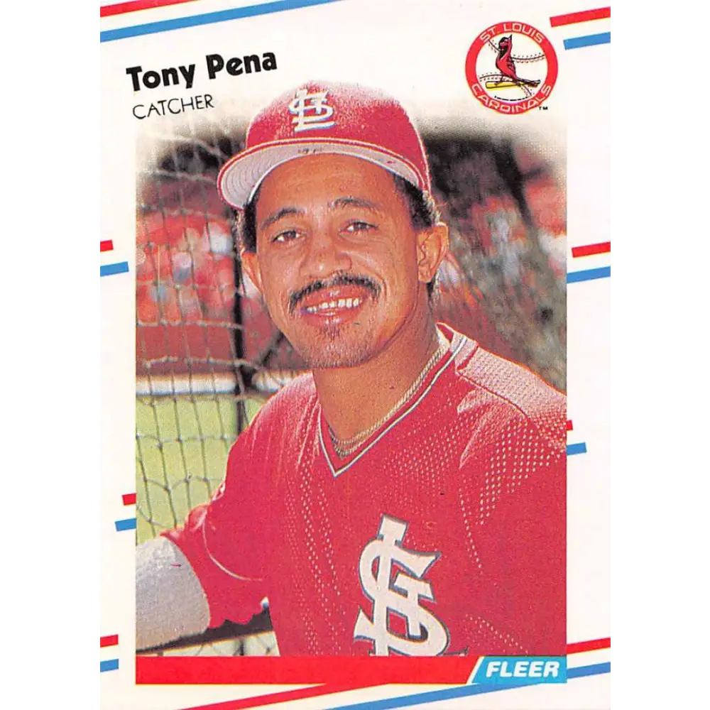 1988 Fleer #45 Tony Pena EX Excellent St. Louis Cardinals Baseball Card  Image 1