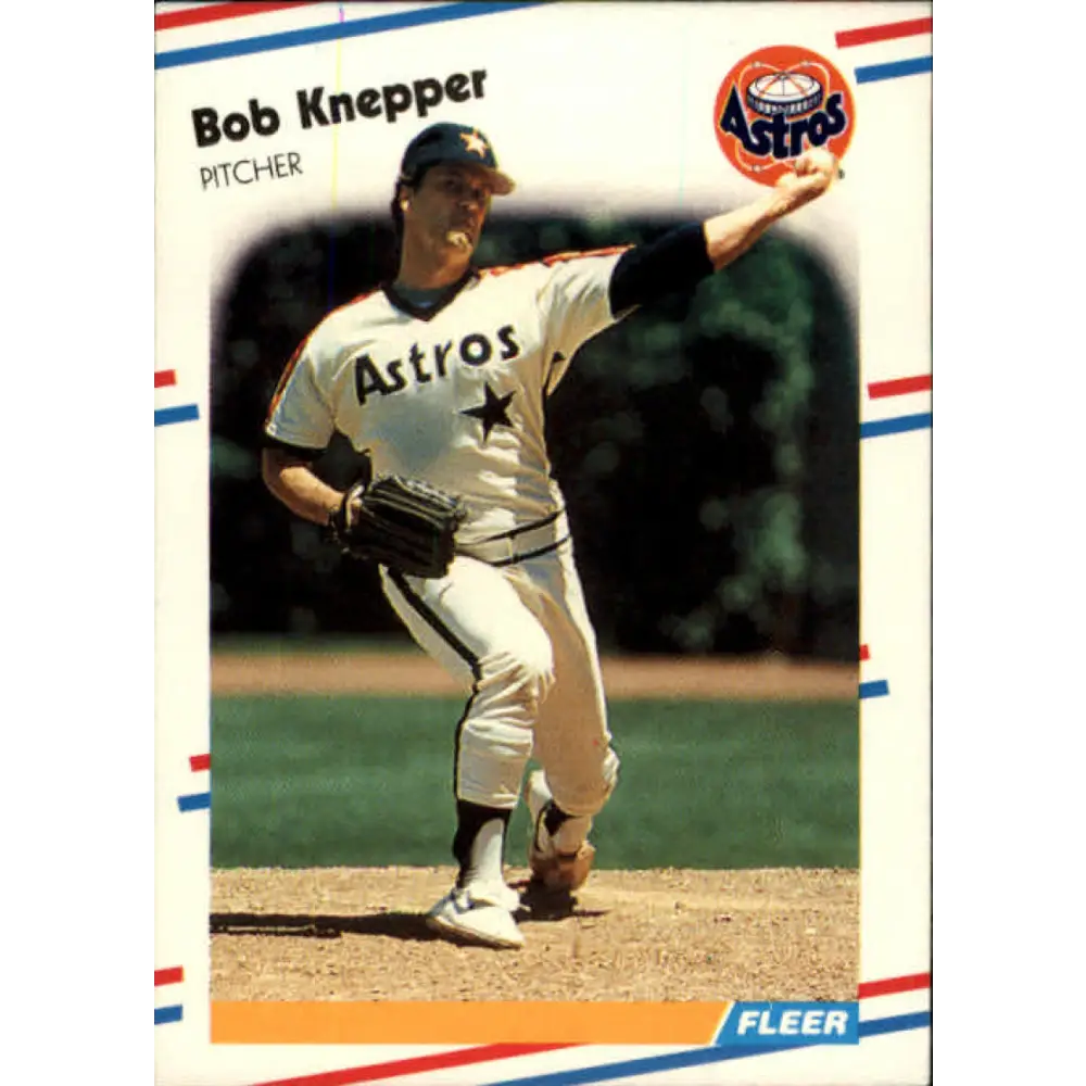 1988 Fleer #451 Bob Knepper EX Excellent Houston Astros Baseball Card  Image 1
