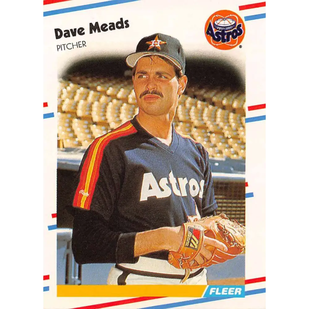 1988 Fleer #453 Dave Meads EX Excellent RC Rookie Houston Astros Baseball Card  Image 1