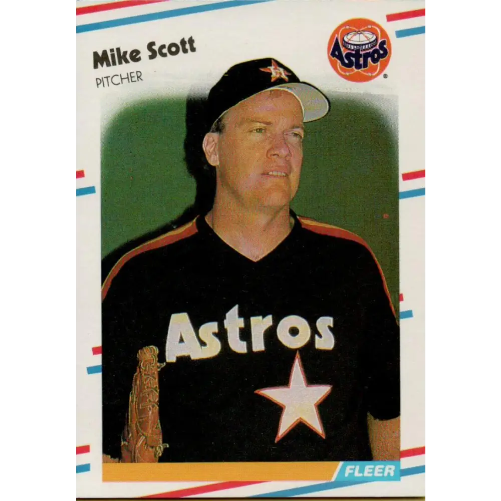 1988 Fleer #456 Mike Scott EX Excellent Houston Astros Baseball Card  Image 1