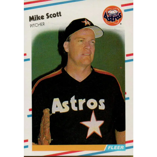1988 Fleer #456 Mike Scott EX Excellent Houston Astros Baseball Card  Image 1