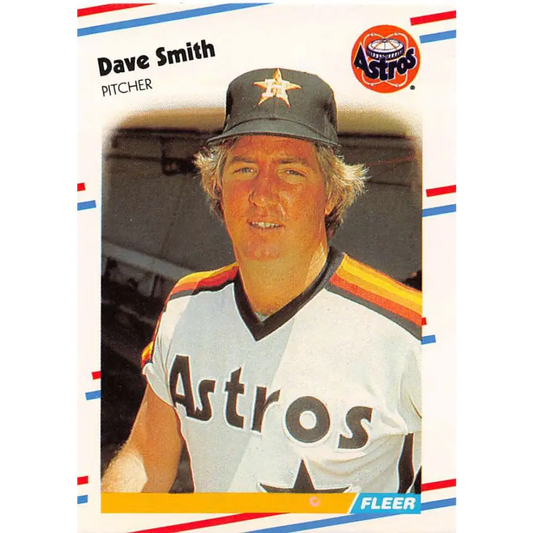 1988 Fleer #457 Dave Smith EX Excellent Houston Astros Baseball Card  Image 1