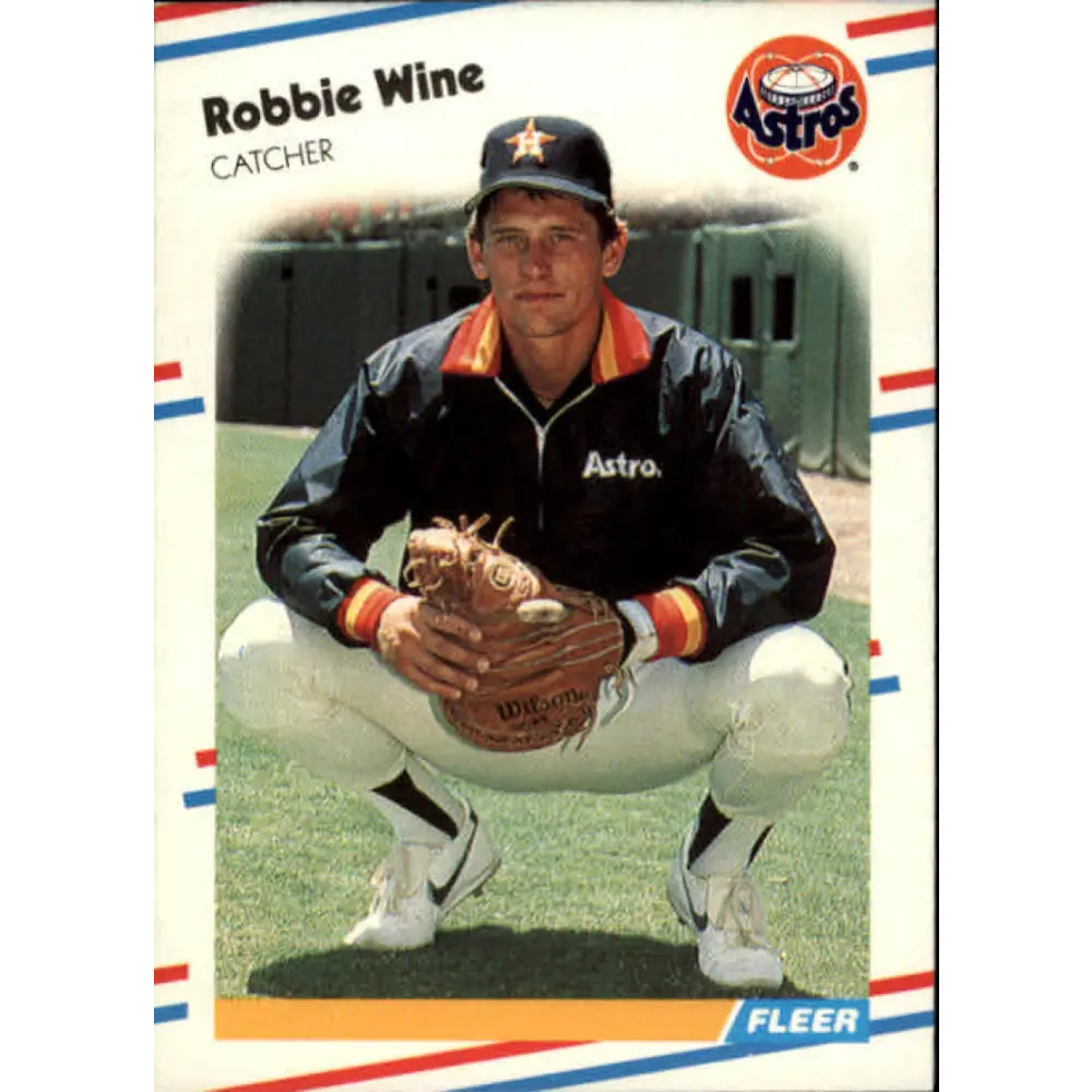 1988 Fleer #459 Robbie Wine EX Excellent Houston Astros Baseball Card  Image 1