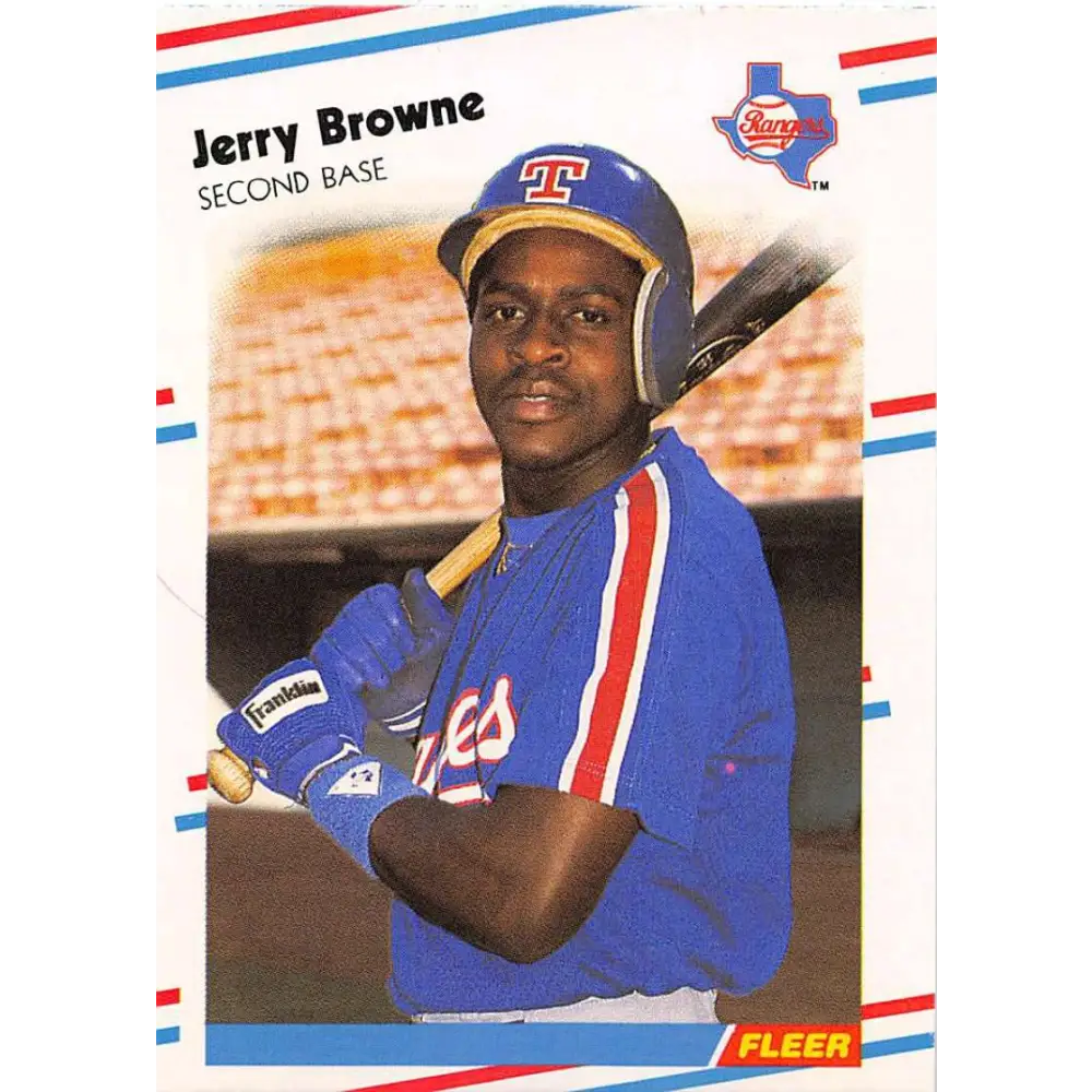 1988 Fleer #462b Jerry Browne EX Excellent Texas Rangers Baseball Card  Image 1