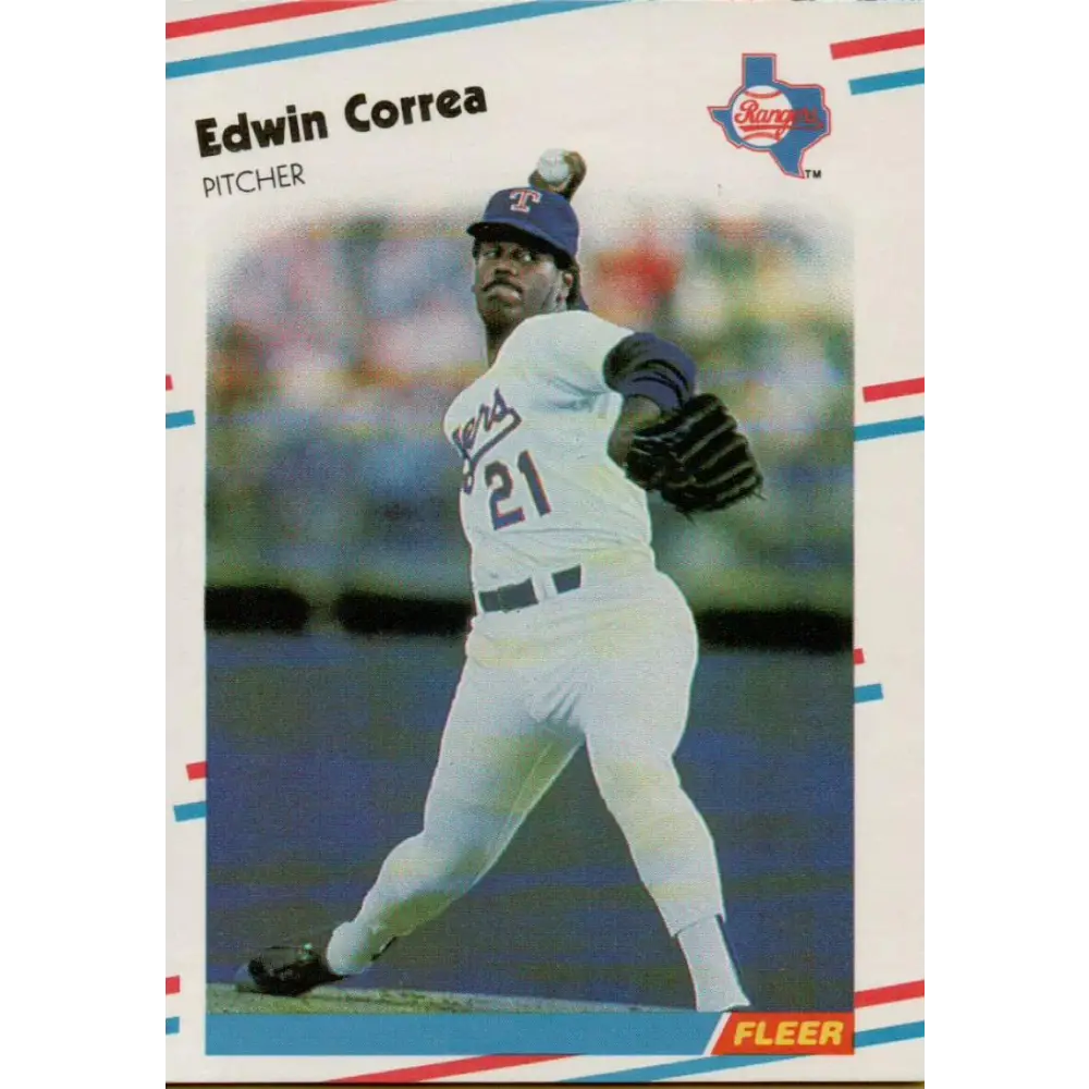 1988 Fleer #464 Ed Correa EX Excellent Texas Rangers Baseball Card  Image 1