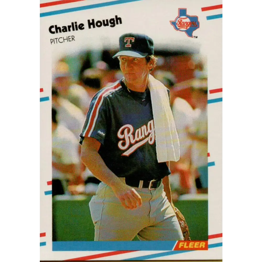 1988 Fleer #469 Charlie Hough EX Excellent Texas Rangers Baseball Card  Image 1