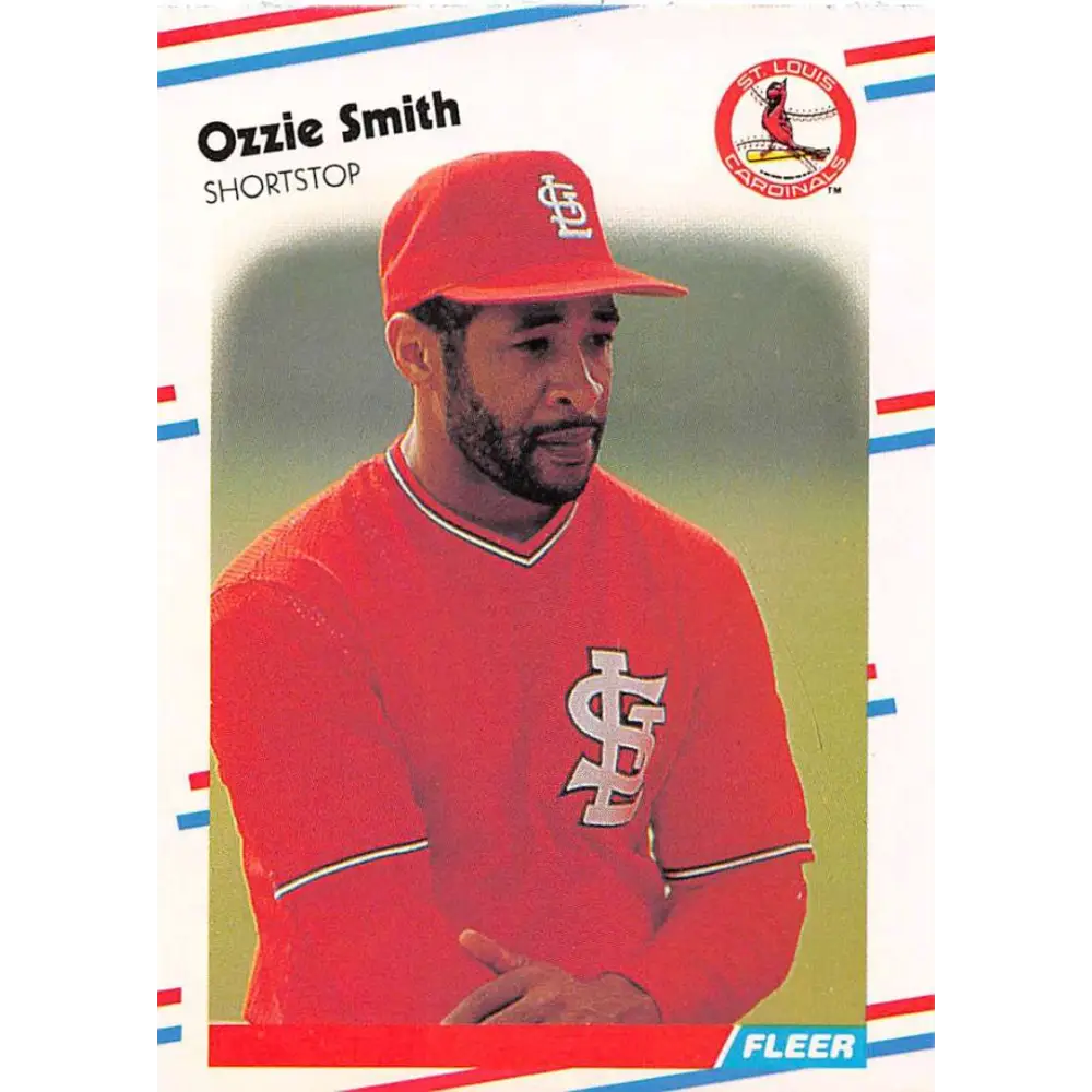 1988 Fleer #47 Ozzie Smith EX Excellent St. Louis Cardinals Baseball Card  Image 1