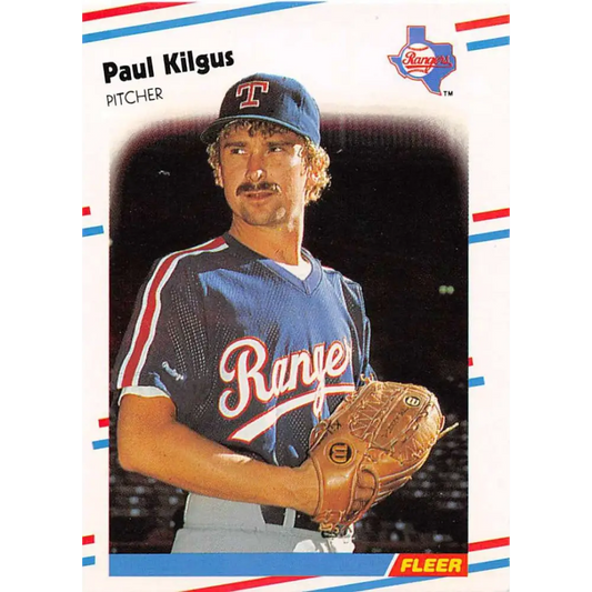 1988 Fleer #471 Paul Kilgus EX Excellent RC Rookie Texas Rangers Baseball Card  Image 1