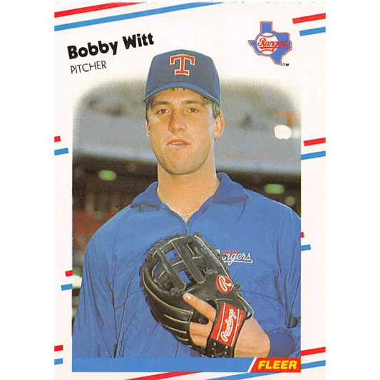 1988 Fleer #483 Bobby Witt EX Excellent Texas Rangers Baseball Card  Image 1