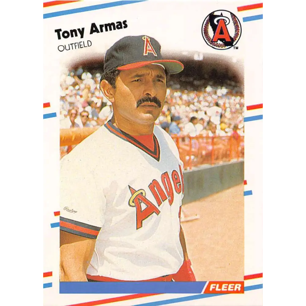 1988 Fleer #484 Tony Armas EX Excellent California Angels Baseball Card  Image 1