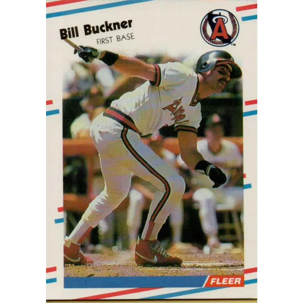 1988 Fleer #486 Bill Buckner EX Excellent California Angels Baseball Card  Image 1