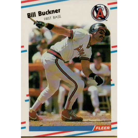 1988 Fleer #486 Bill Buckner EX Excellent California Angels Baseball Card  Image 1