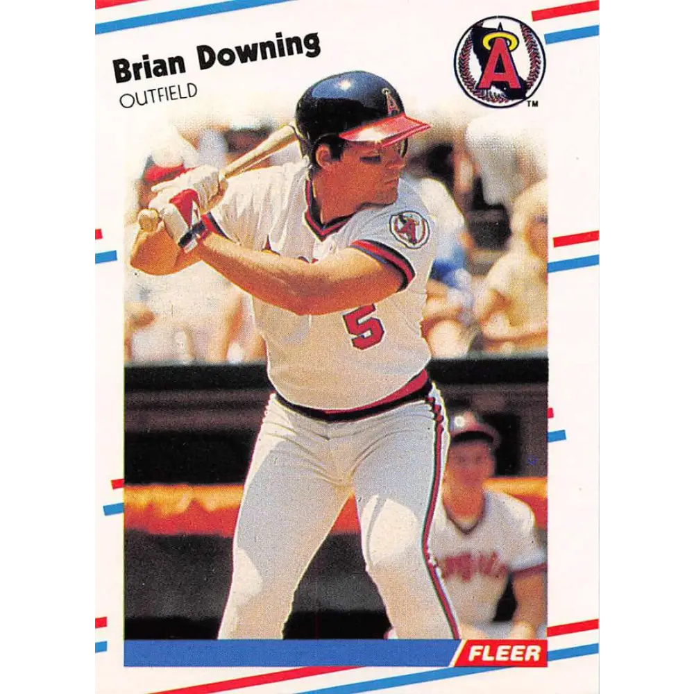1988 Fleer #488 Brian Downing EX Excellent California Angels Baseball Card  Image 1