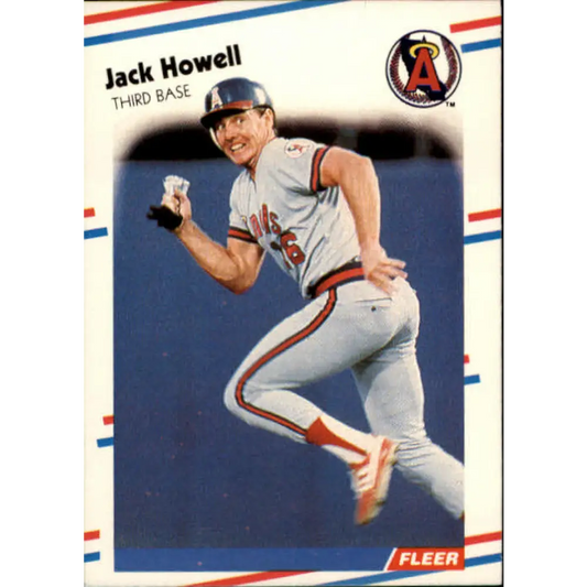 1988 Fleer #491 Jack Howell EX Excellent California Angels Baseball Card  Image 1