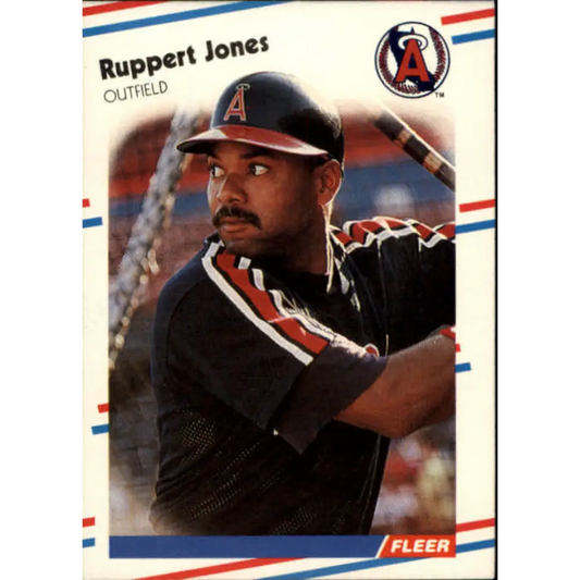 1988 Fleer #492 Ruppert Jones EX Excellent California Angels Baseball Card  Image 1