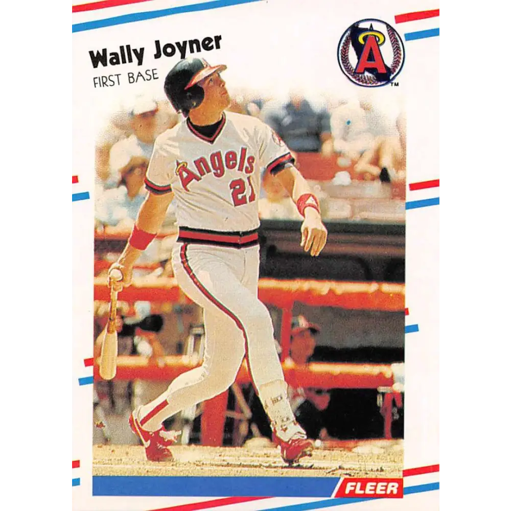 1988 Fleer #493 Wally Joyner EX Excellent California Angels Baseball Card  Image 1