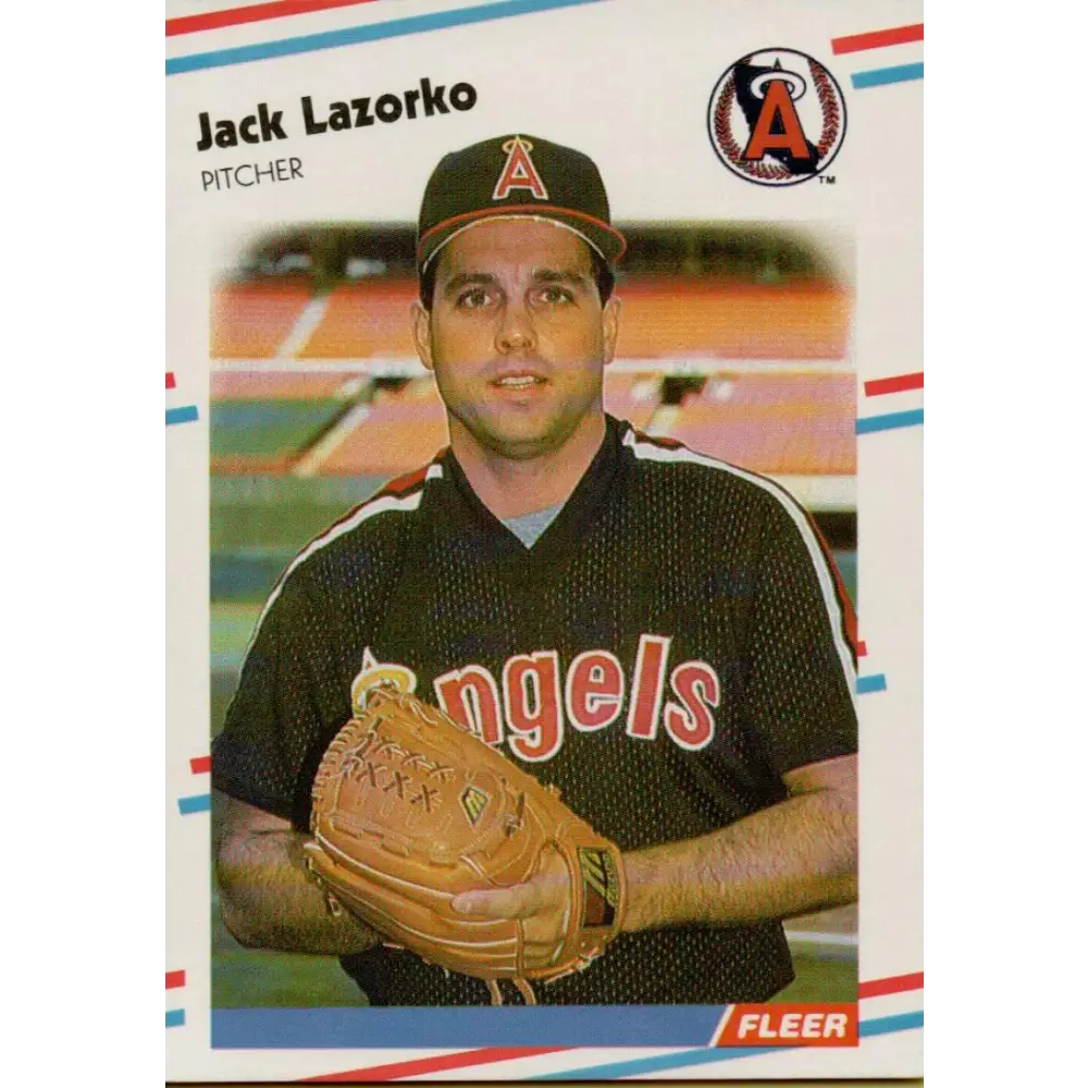 1988 Fleer #494 Jack Lazorko EX Excellent California Angels Baseball Card  Image 1