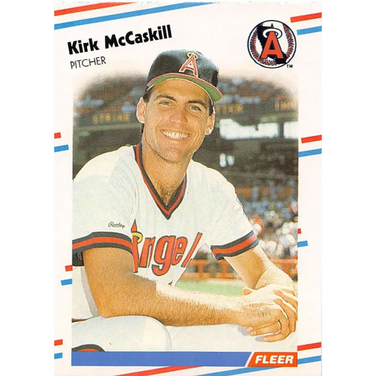 1988 Fleer #496 Kirk McCaskill EX Excellent California Angels Baseball Card  Image 1