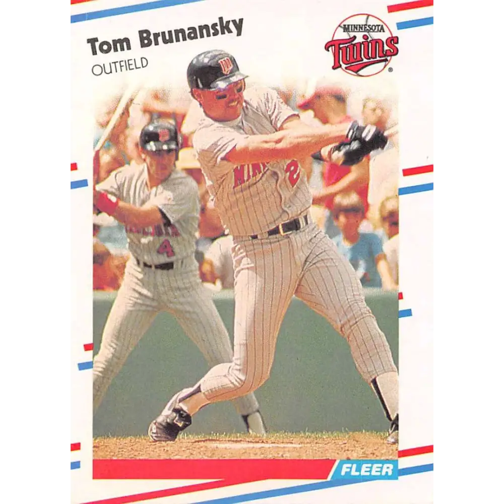 1988 Fleer #5 Tom Brunansky EX Excellent Minnesota Twins Baseball Card  Image 1