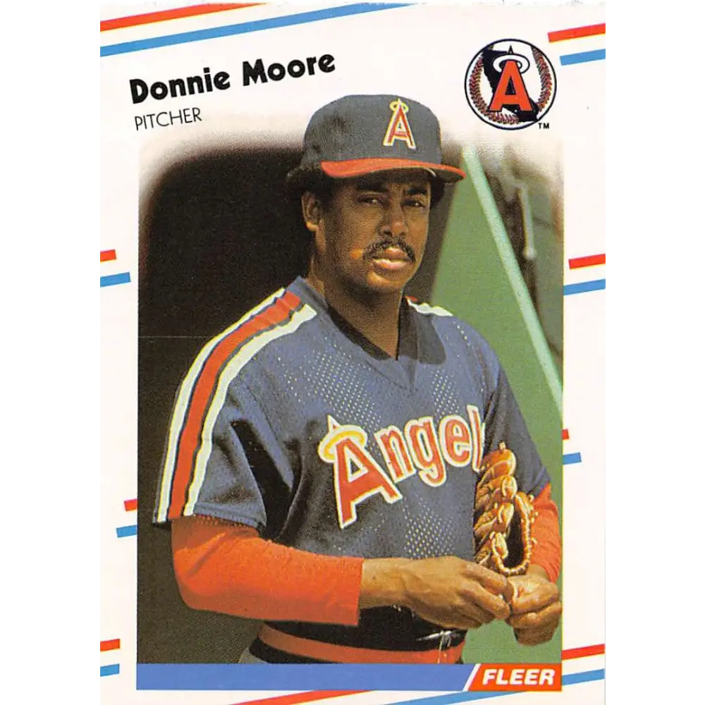 1988 Fleer #500 Donnie Moore EX Excellent California Angels Baseball Card  Image 1