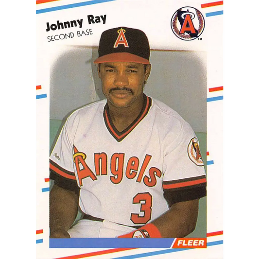 1988 Fleer #502 Johnny Ray EX Excellent California Angels Baseball Card  Image 1