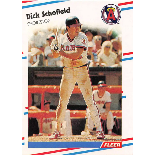 1988 Fleer #504 Dick Schofield EX Excellent California Angels Baseball Card  Image 1