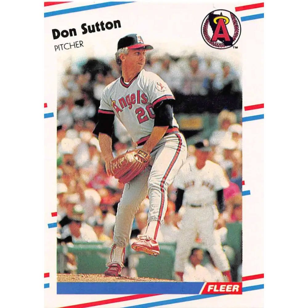 1988 Fleer #505 Don Sutton EX Excellent California Angels Baseball Card  Image 1