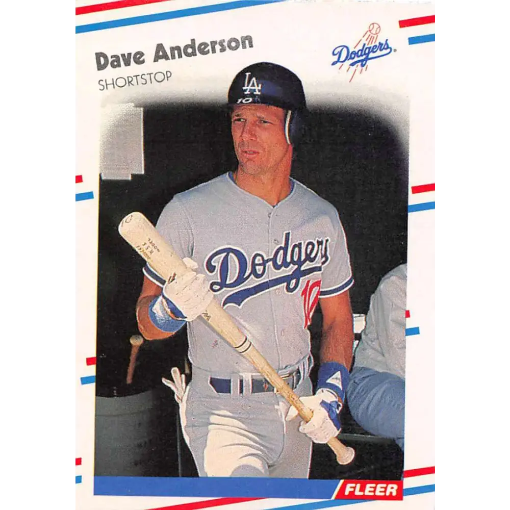 1988 Fleer #508 Dave Anderson EX Excellent Los Angeles Dodgers Baseball Card  Image 1