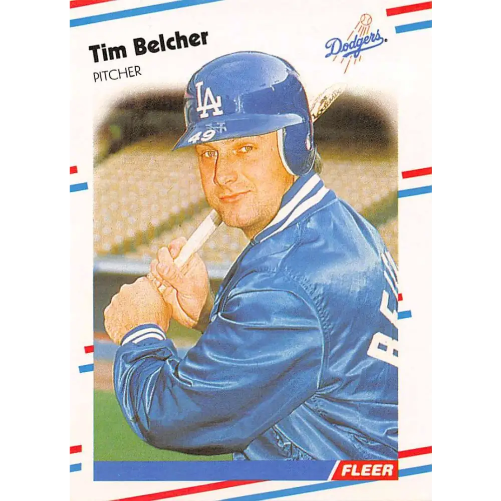1988 Fleer #509 Tim Belcher EX Excellent Los Angeles Dodgers Baseball Card  Image 1