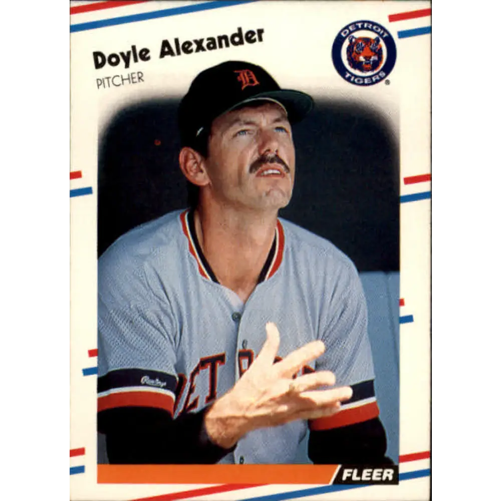 1988 Fleer #51 Doyle Alexander EX Excellent Detroit Tigers Baseball Card  Image 1