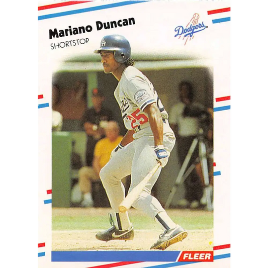1988 Fleer #513 Mariano Duncan EX Excellent Los Angeles Dodgers Baseball Card  Image 1
