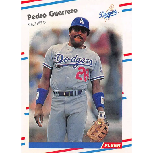 1988 Fleer #514 Pedro Guerrero EX Excellent Los Angeles Dodgers Baseball Card  Image 1