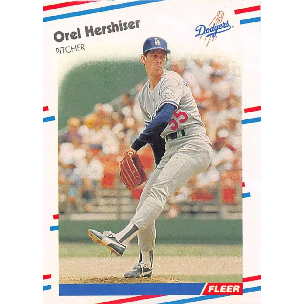1988 Fleer #518 Orel Hershiser EX Excellent Los Angeles Dodgers Baseball Card  Image 1