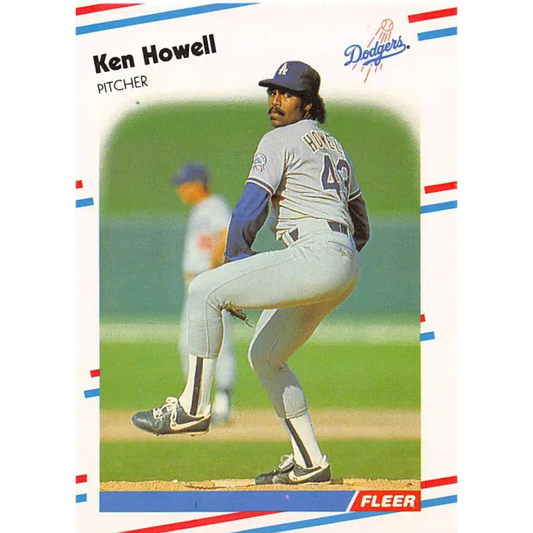 1988 Fleer #520 Ken Howell EX Excellent Los Angeles Dodgers Baseball Card  Image 1
