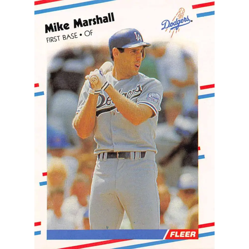 1988 Fleer #522 Mike Marshall EX Excellent Los Angeles Dodgers Baseball Card  Image 1