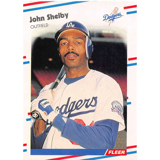 1988 Fleer #526 John Shelby EX Excellent Los Angeles Dodgers Baseball Card  Image 1