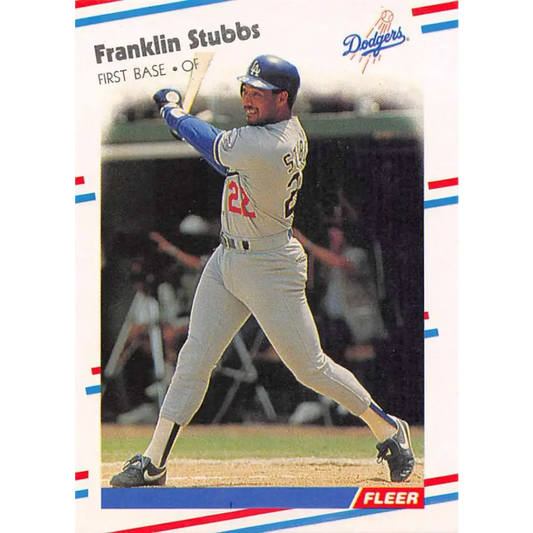 1988 Fleer #527 Franklin Stubbs EX Excellent Los Angeles Dodgers Baseball Card  Image 1