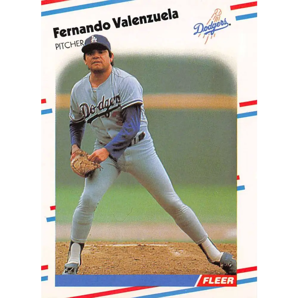 1988 Fleer #528 Fernando Valenzuela EX Excellent Los Angeles Dodgers Baseball Card  Image 1