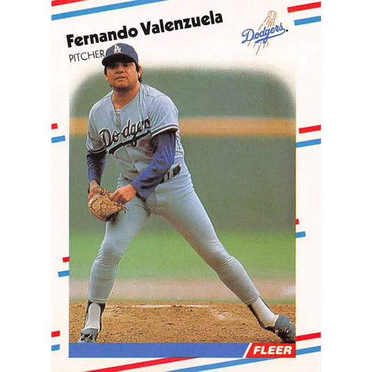 1988 Fleer #528 Fernando Valenzuela EX Excellent Los Angeles Dodgers Baseball Card  Image 1