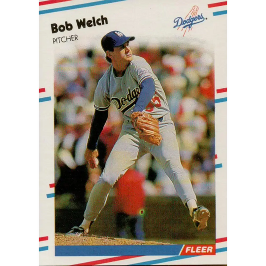 1988 Fleer #529 Bob Welch EX Excellent Los Angeles Dodgers Baseball Card  Image 1