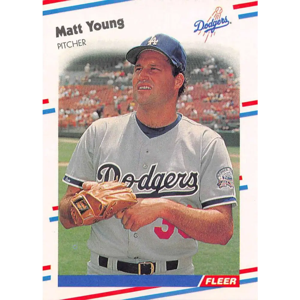 1988 Fleer #530 Matt Young EX Excellent Los Angeles Dodgers Baseball Card  Image 1