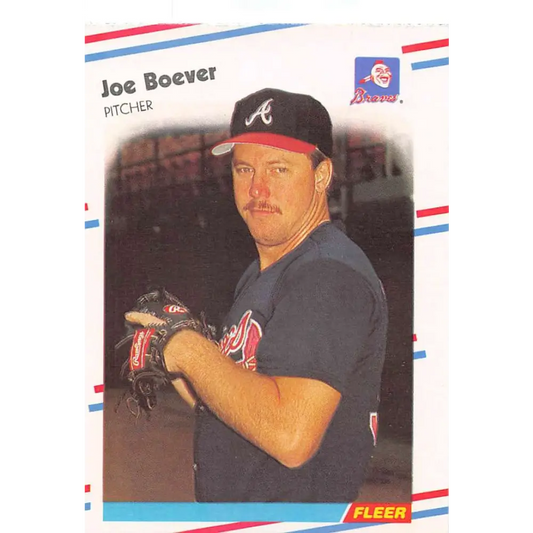 1988 Fleer #534 Joe Boever EX Excellent RC Rookie Atlanta Braves Baseball Card  Image 1