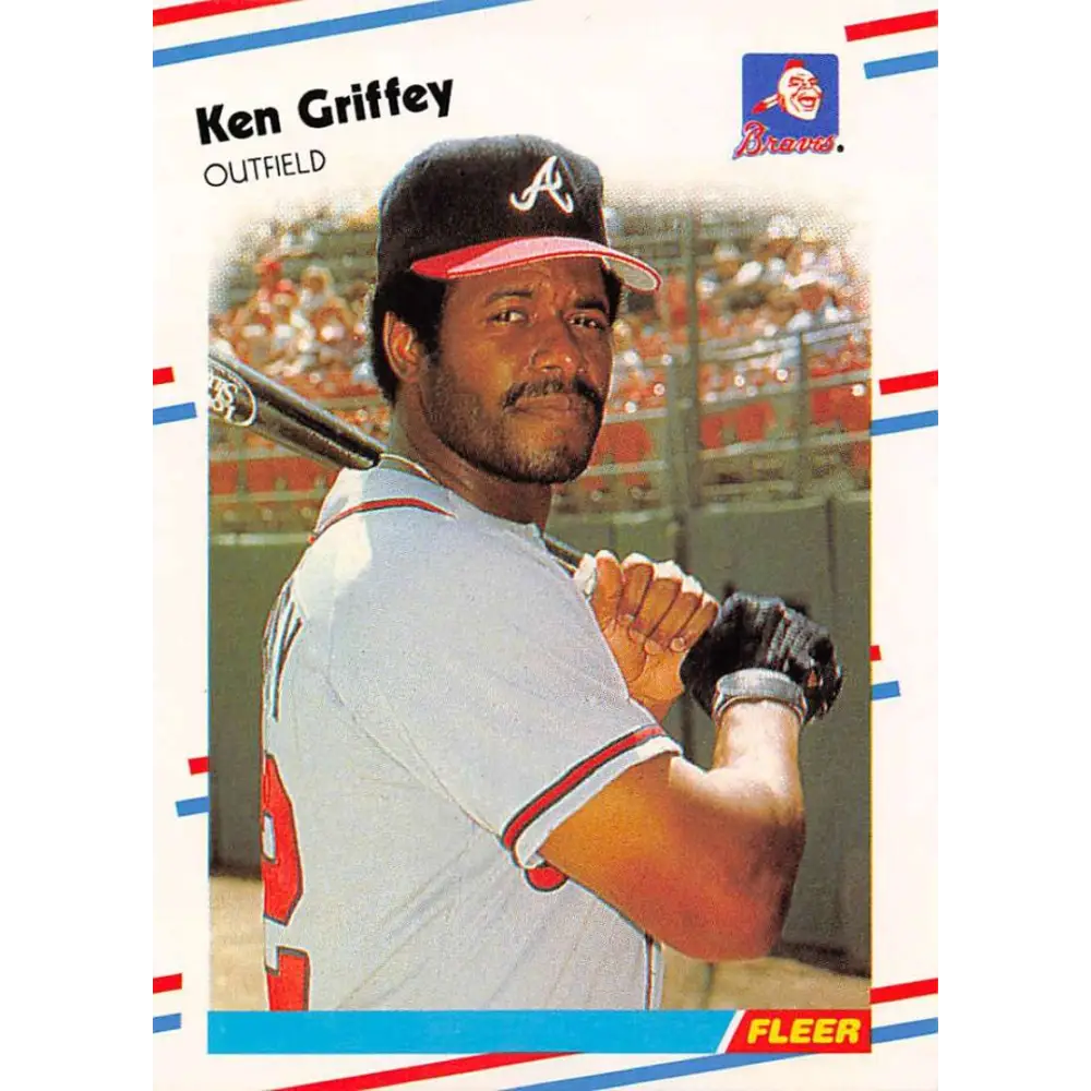 1988 Fleer #540 Ken Griffey Sr. EX Excellent Atlanta Braves Baseball Card  Image 1